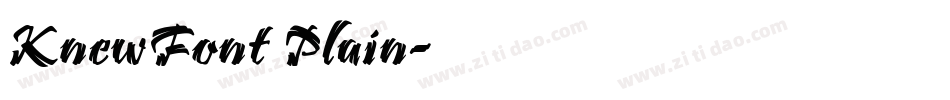KnewFont Plain字体转换
